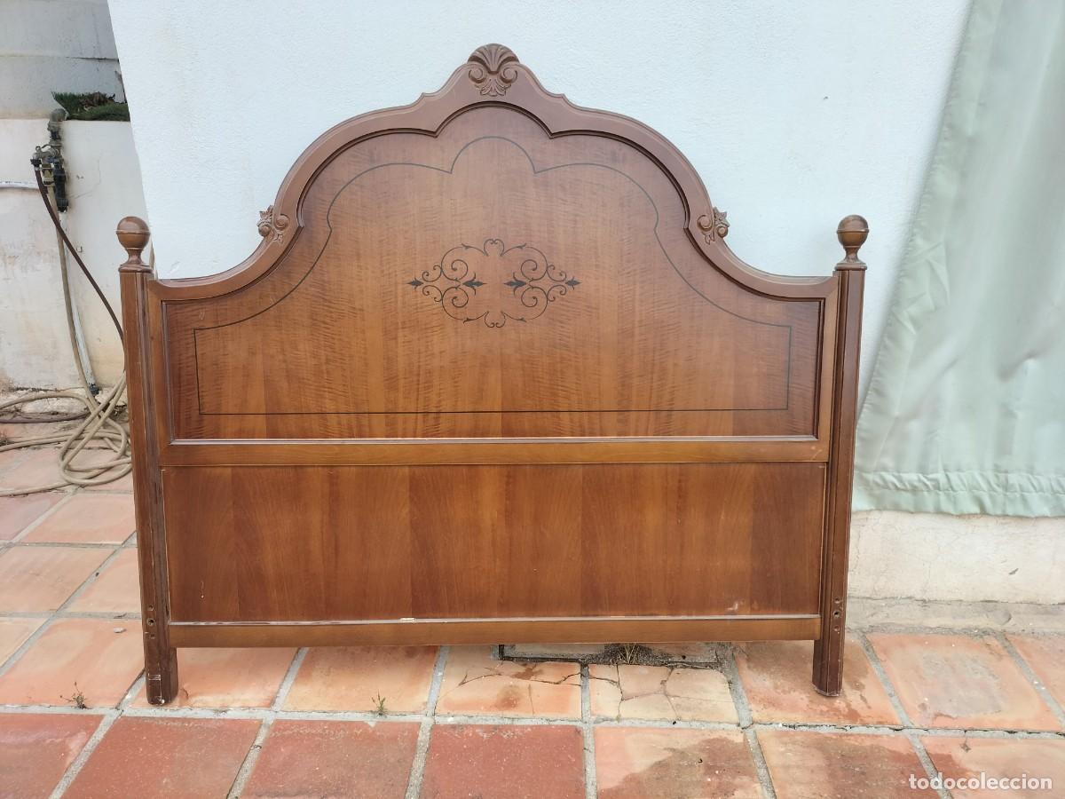 Vintage: Cabecero madera cama de matrimonio - Foto 1