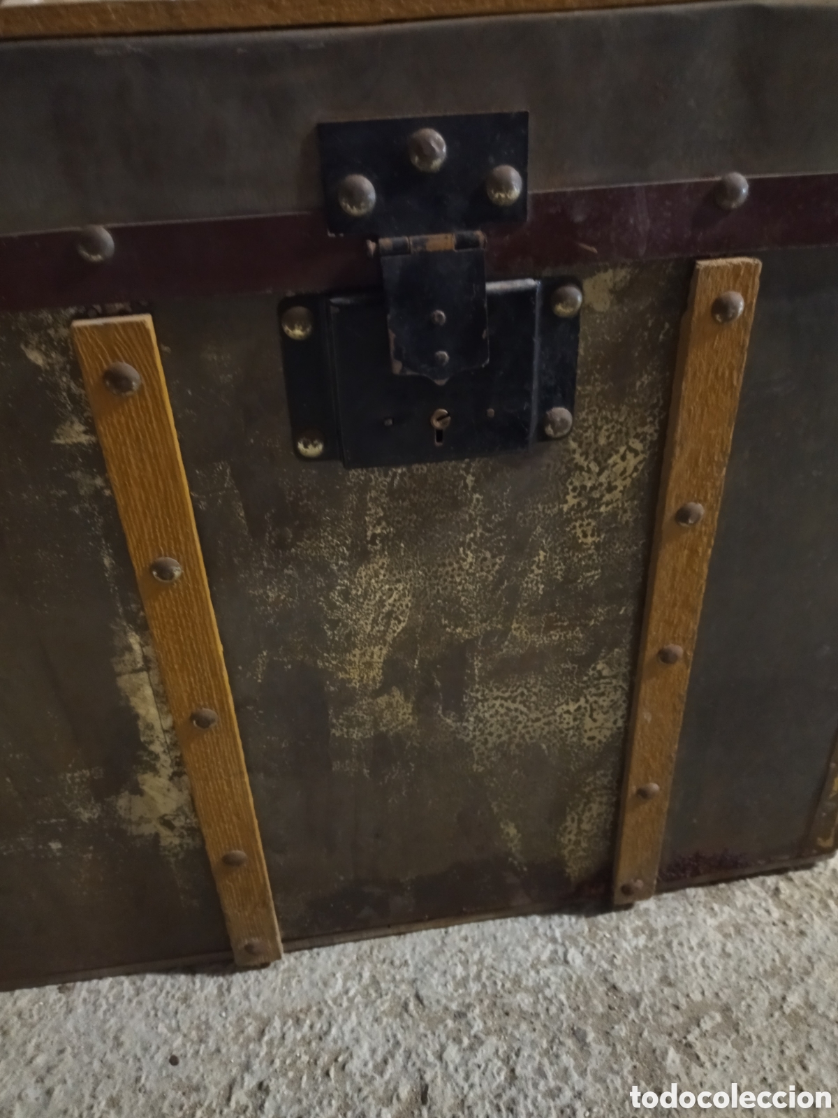 Vintage: Precioso Ba&uacute;l arca de chapa y madera - Foto 2