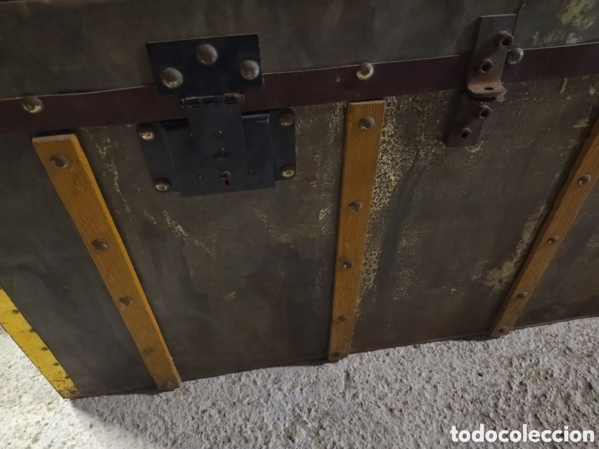Vintage: Precioso Ba&uacute;l arca de chapa y madera - Foto 3