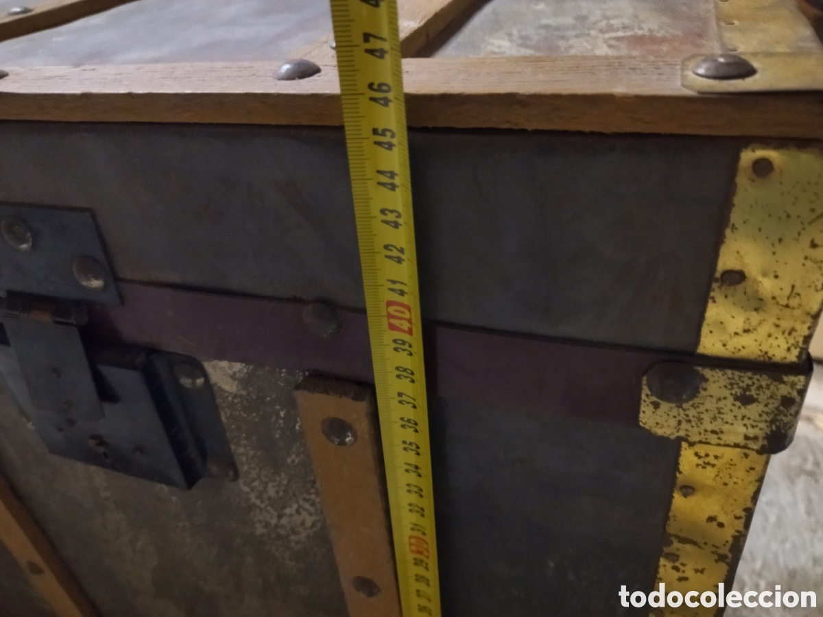 Vintage: Precioso Ba&uacute;l arca de chapa y madera - Foto 5
