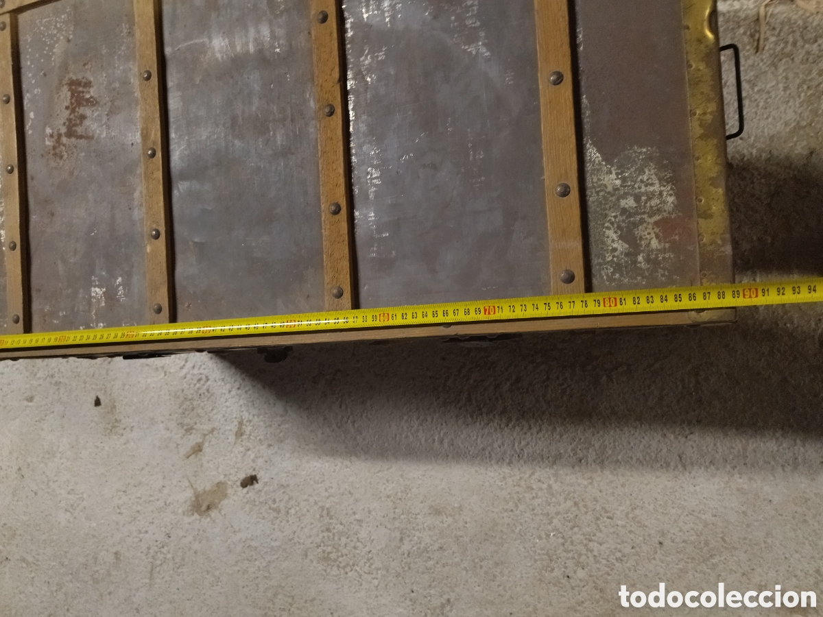 Vintage: Precioso Ba&uacute;l arca de chapa y madera - Foto 6