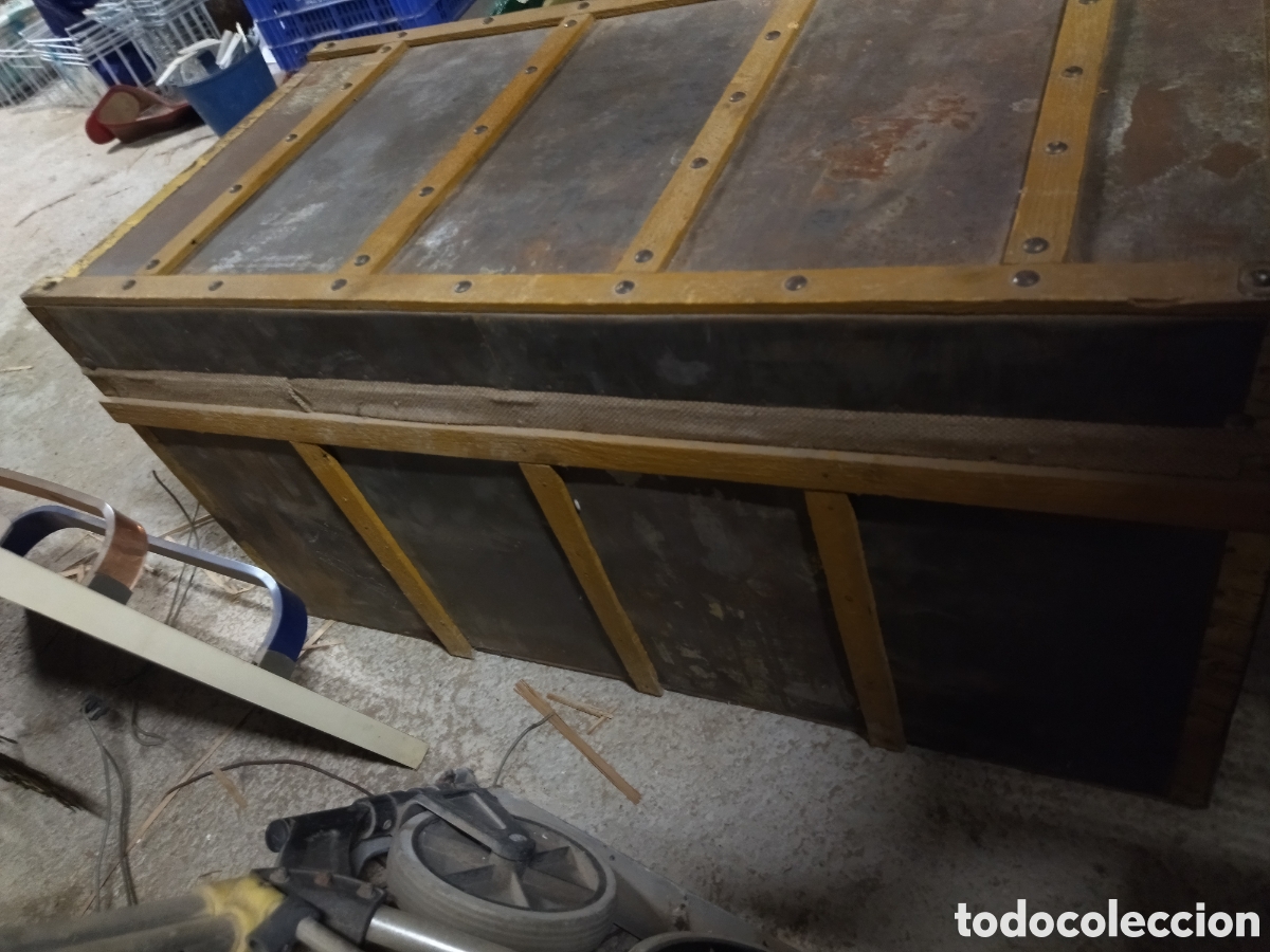 Vintage: Precioso Ba&uacute;l arca de chapa y madera - Foto 7
