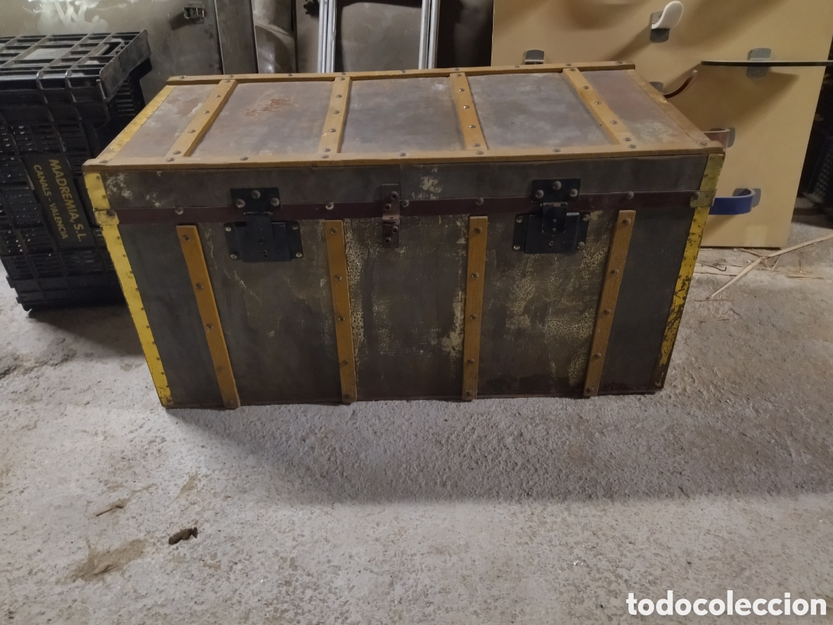 Vintage: Precioso Ba&uacute;l arca de chapa y madera - Foto 1