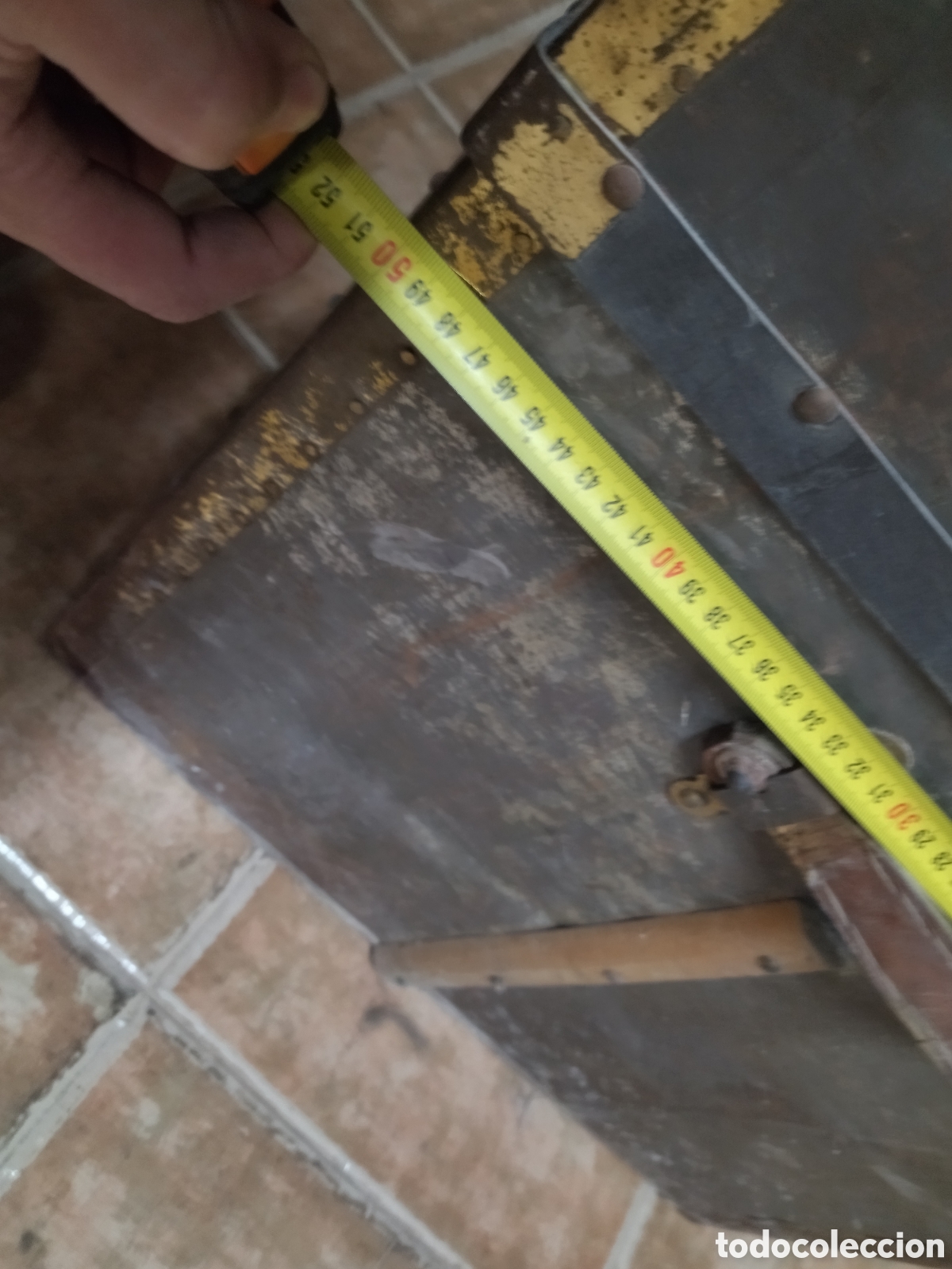 Vintage: Precioso Baul arca de chapa y madera - Foto 11