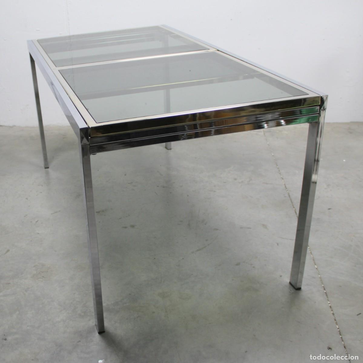 Vintage: Mesa extensible de comedor al gusto de Willy Rizzo - Foto 1