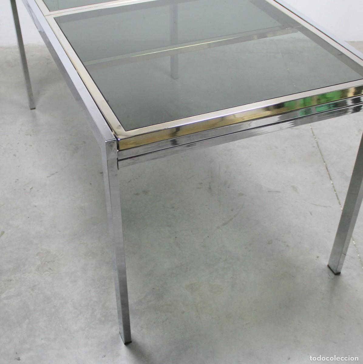 Vintage: Mesa extensible de comedor al gusto de Willy Rizzo - Foto 4