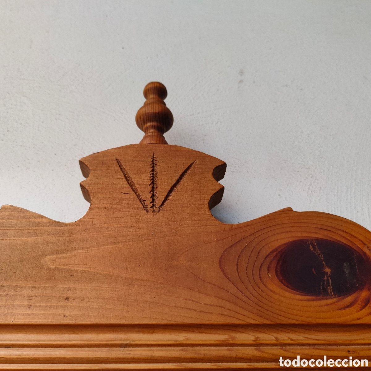Vintage: ESPEJO DE MADERA. CON REMATES.PIVOTES. - Foto 2