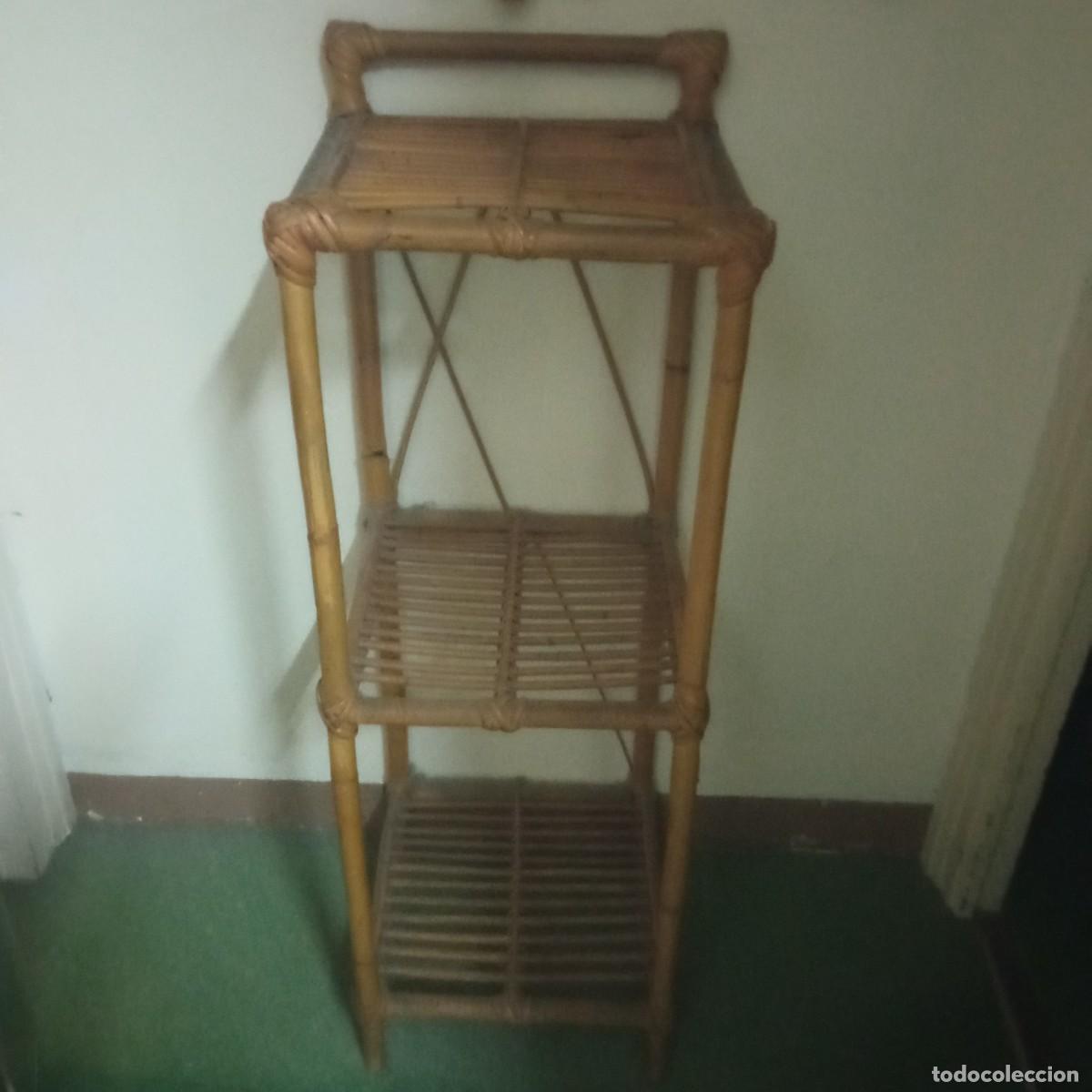 Vintage: Estanteria de ca&ntilde;a de bambu - Foto 2