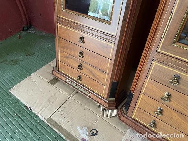 Vintage: VITRINAS CRISTALERA EN MADERA DE NOGAL - Foto 3