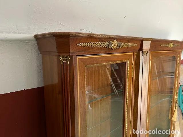 Vintage: VITRINAS CRISTALERA EN MADERA DE NOGAL - Foto 4