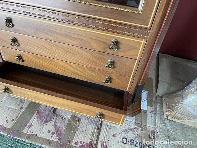 Vintage: VITRINAS CRISTALERA EN MADERA DE NOGAL - Foto 7