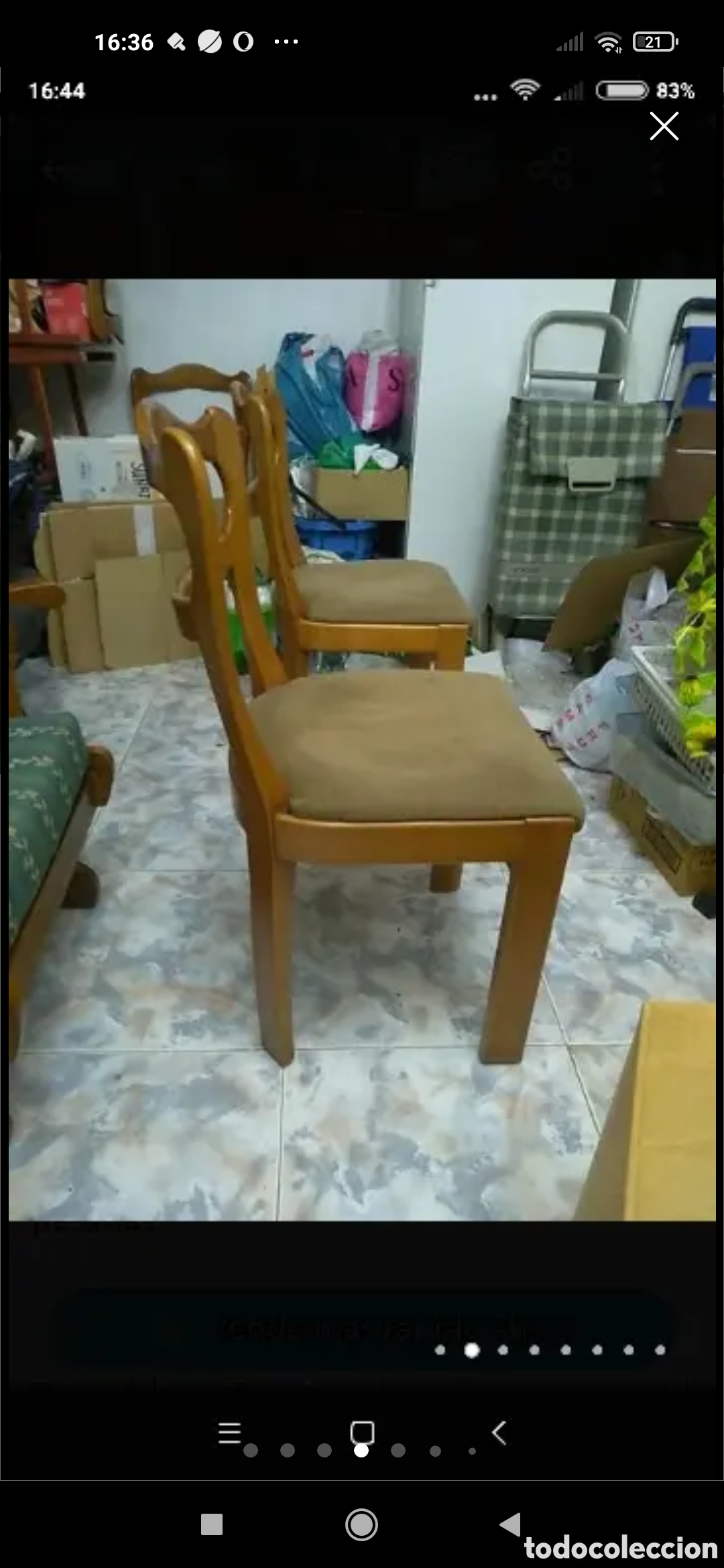 Vintage: 4 sillas ergon&oacute;micas de madera de cerezo - Foto 4