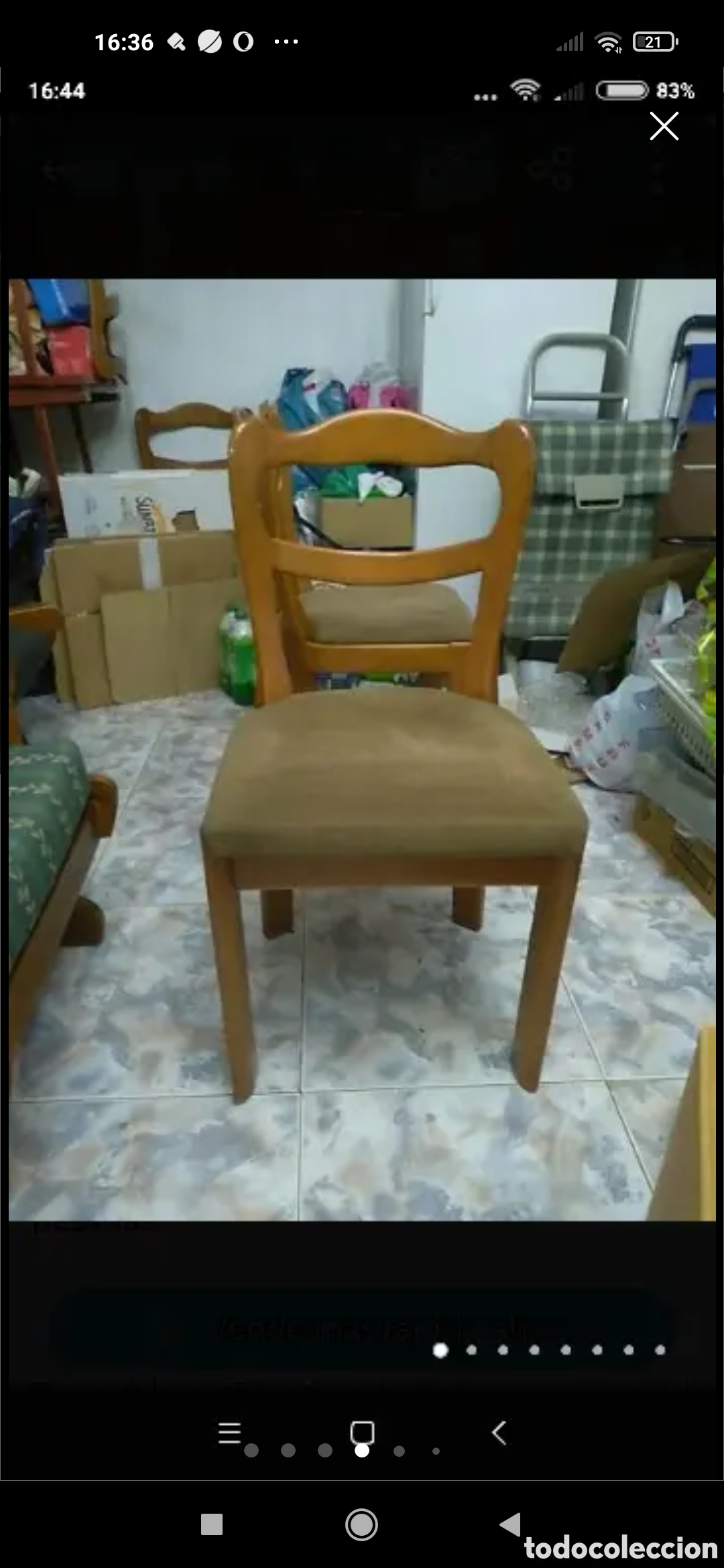 Vintage: 4 sillas ergon&oacute;micas de madera de cerezo - Foto 5