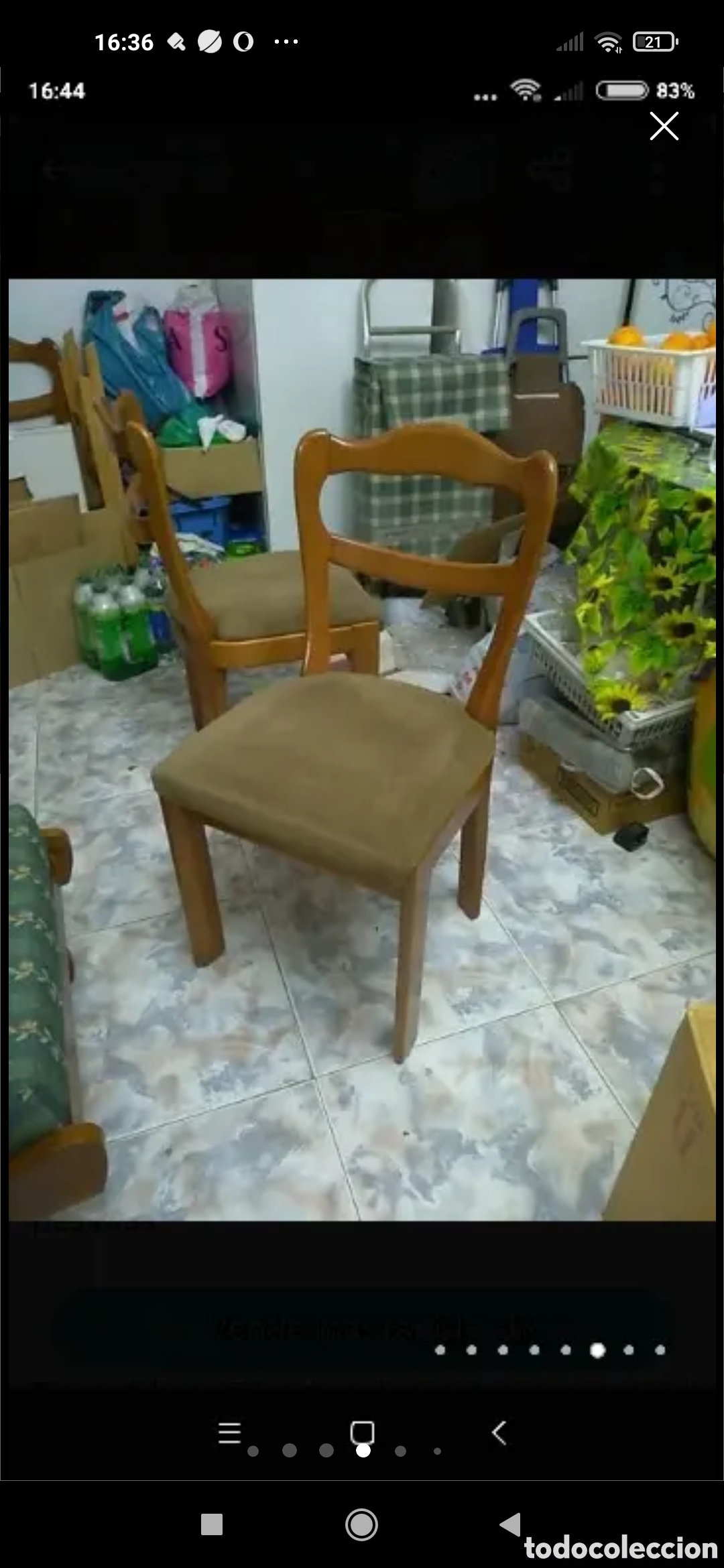 Vintage: 4 sillas ergon&oacute;micas de madera de cerezo - Foto 6