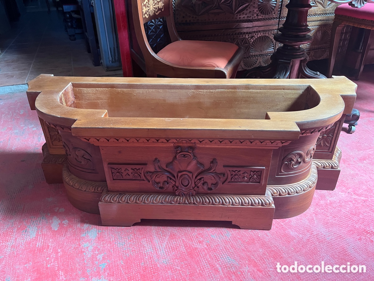Vintage: W JARDINERA EN MADERA DE CAOBA. - Foto 2