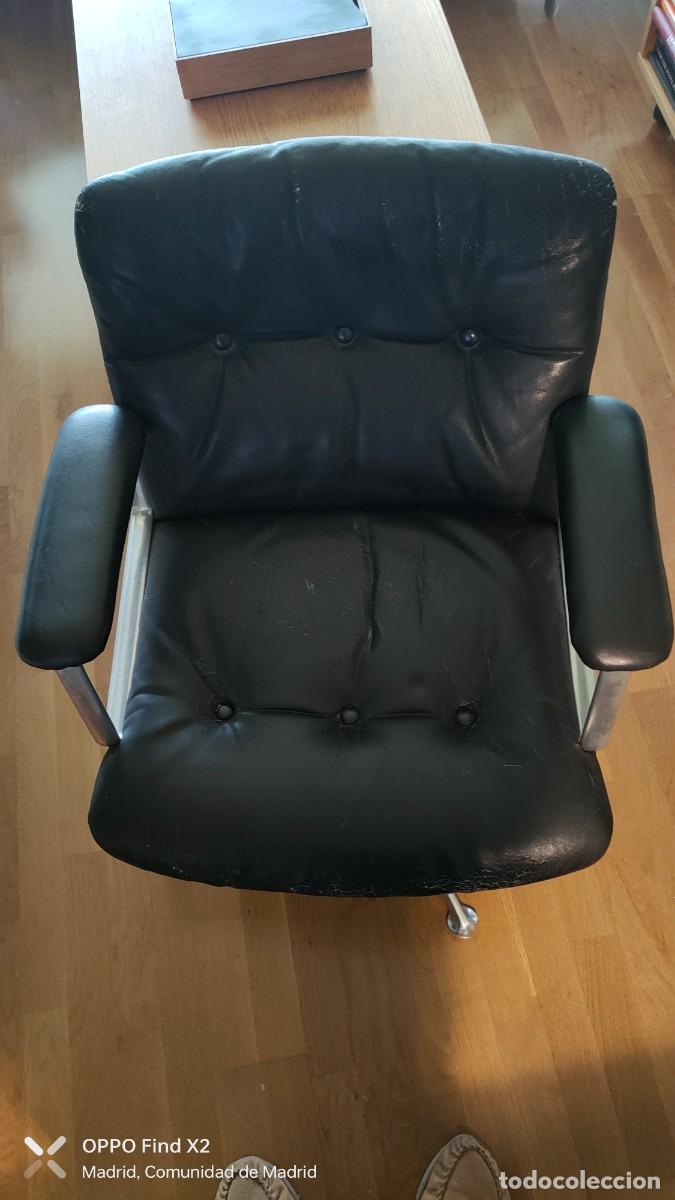 Vintage: Sillon despacho giratorio piel - Foto 2