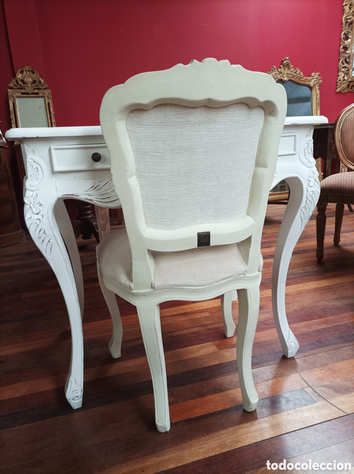 Vintage: Mesa escritorio y silla en blanco - Foto 5