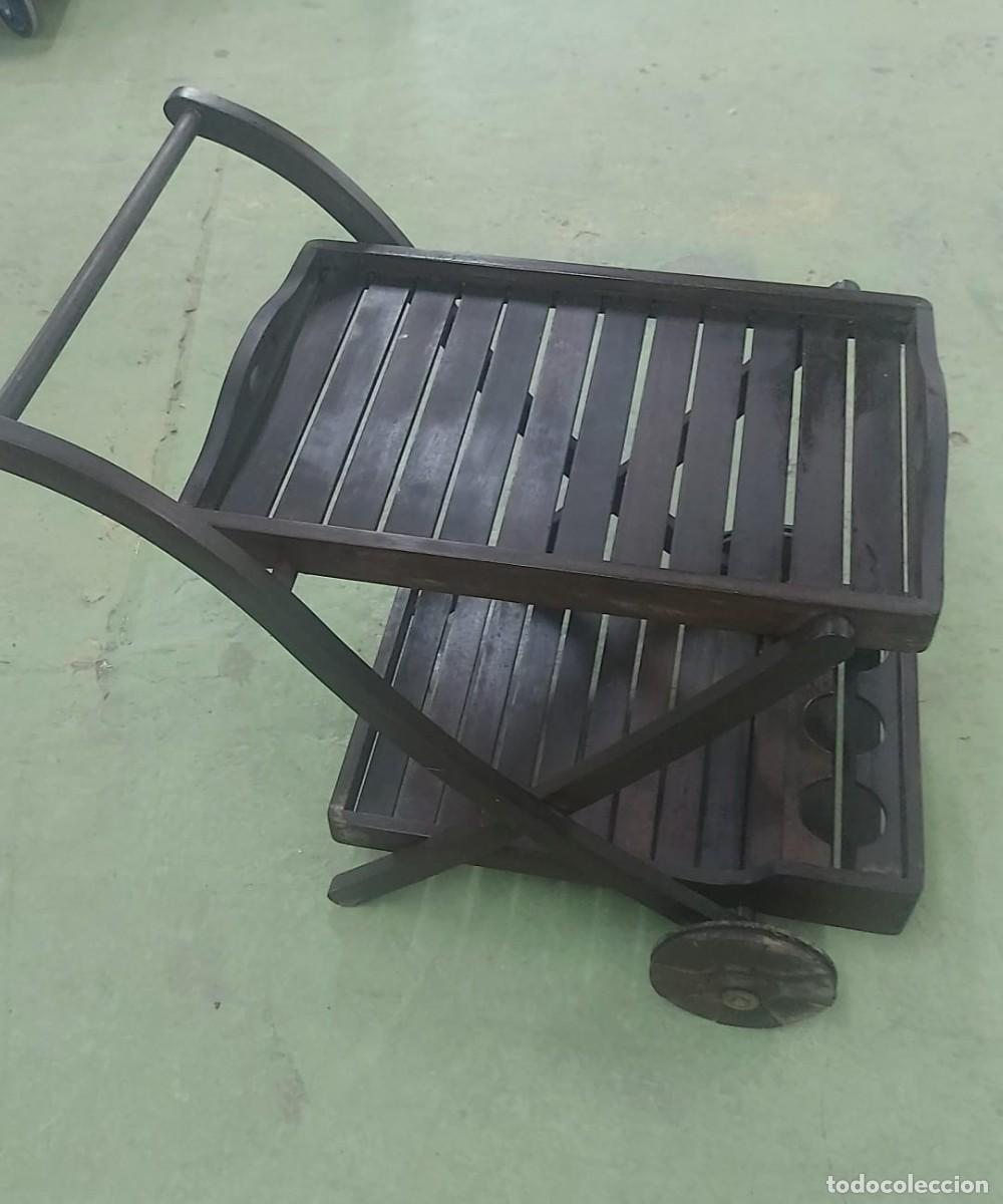Vintage: Carro de servicio de madera de teca - Foto 1
