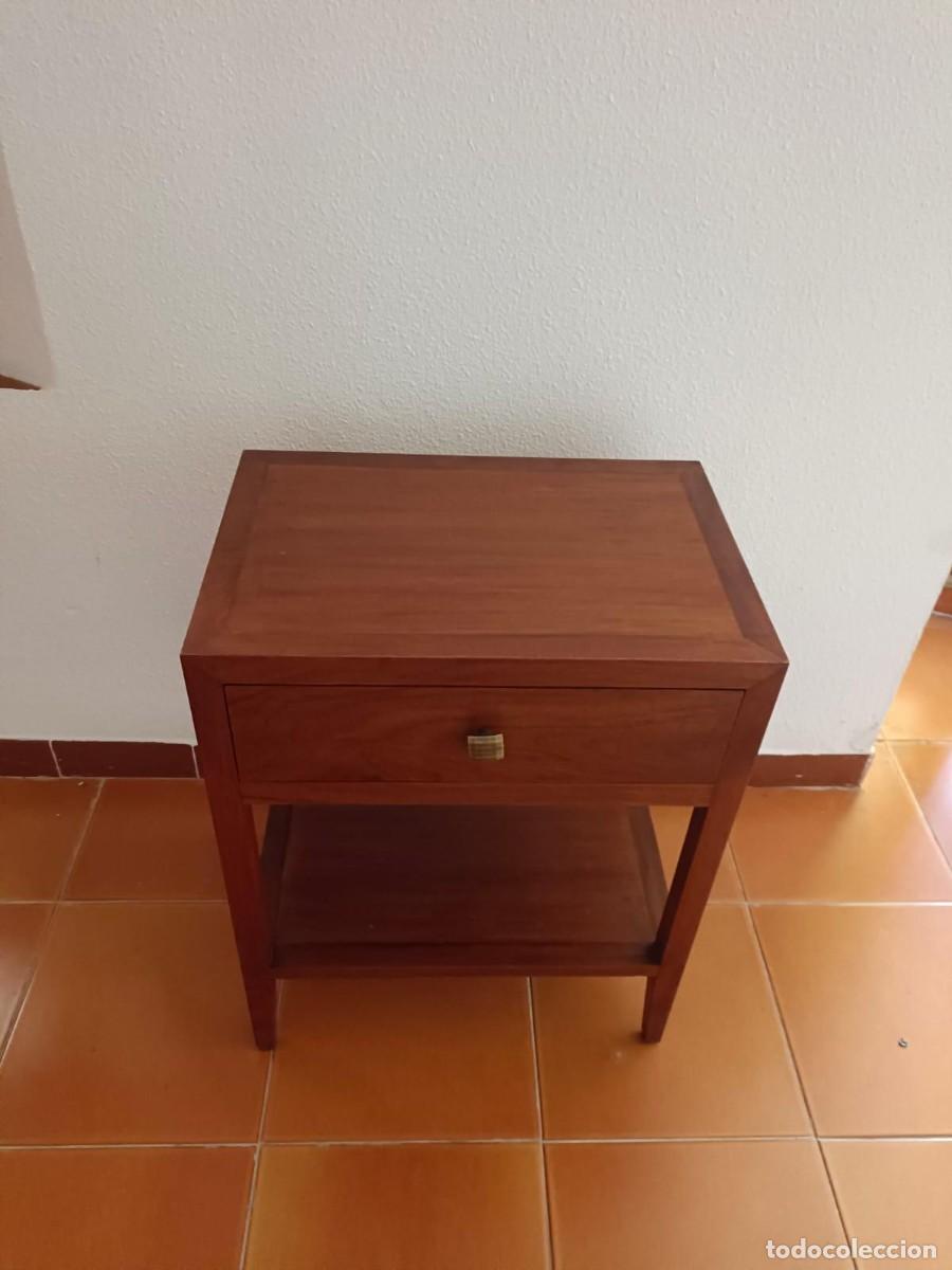 Vintage: MESA DE NOCHE DE TECA PRIMERA DE DOS - Foto 2
