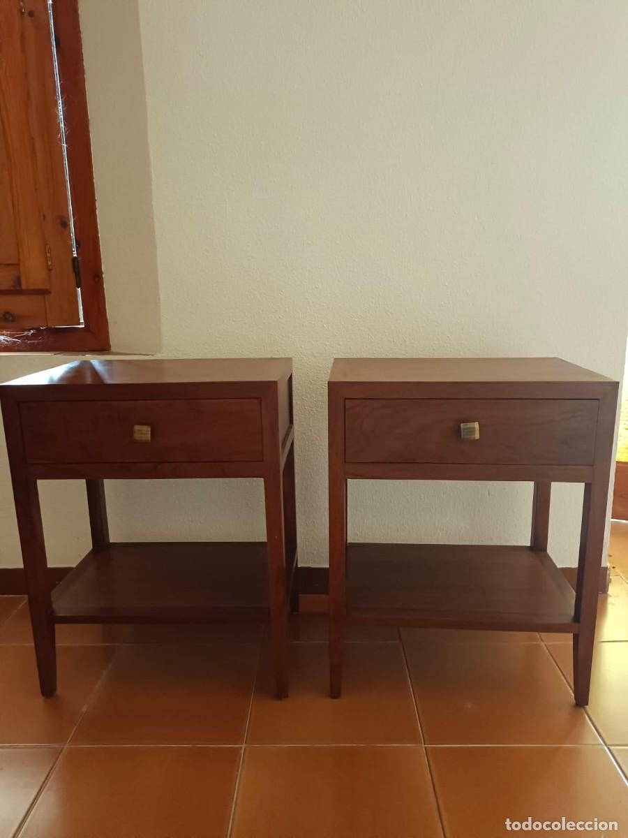 Vintage: MESA DE NOCHE DE TECA PRIMERA DE DOS - Foto 5