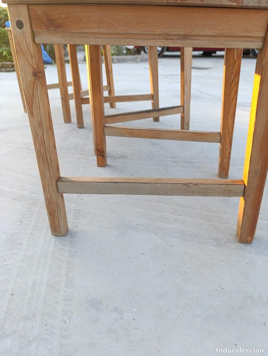 Vintage: Sillas de madera de pino para restaurar. - Foto 11