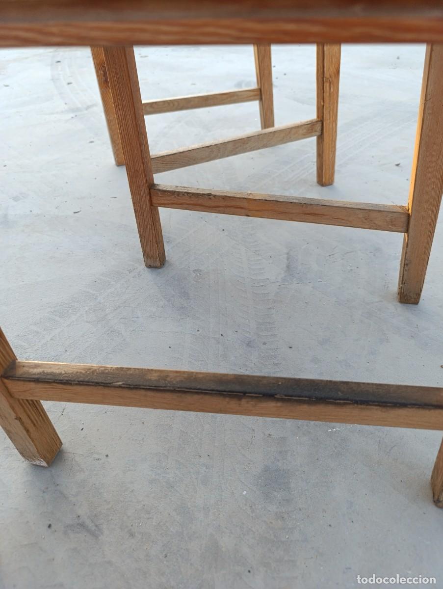 Vintage: Sillas de madera de pino para restaurar. - Foto 12