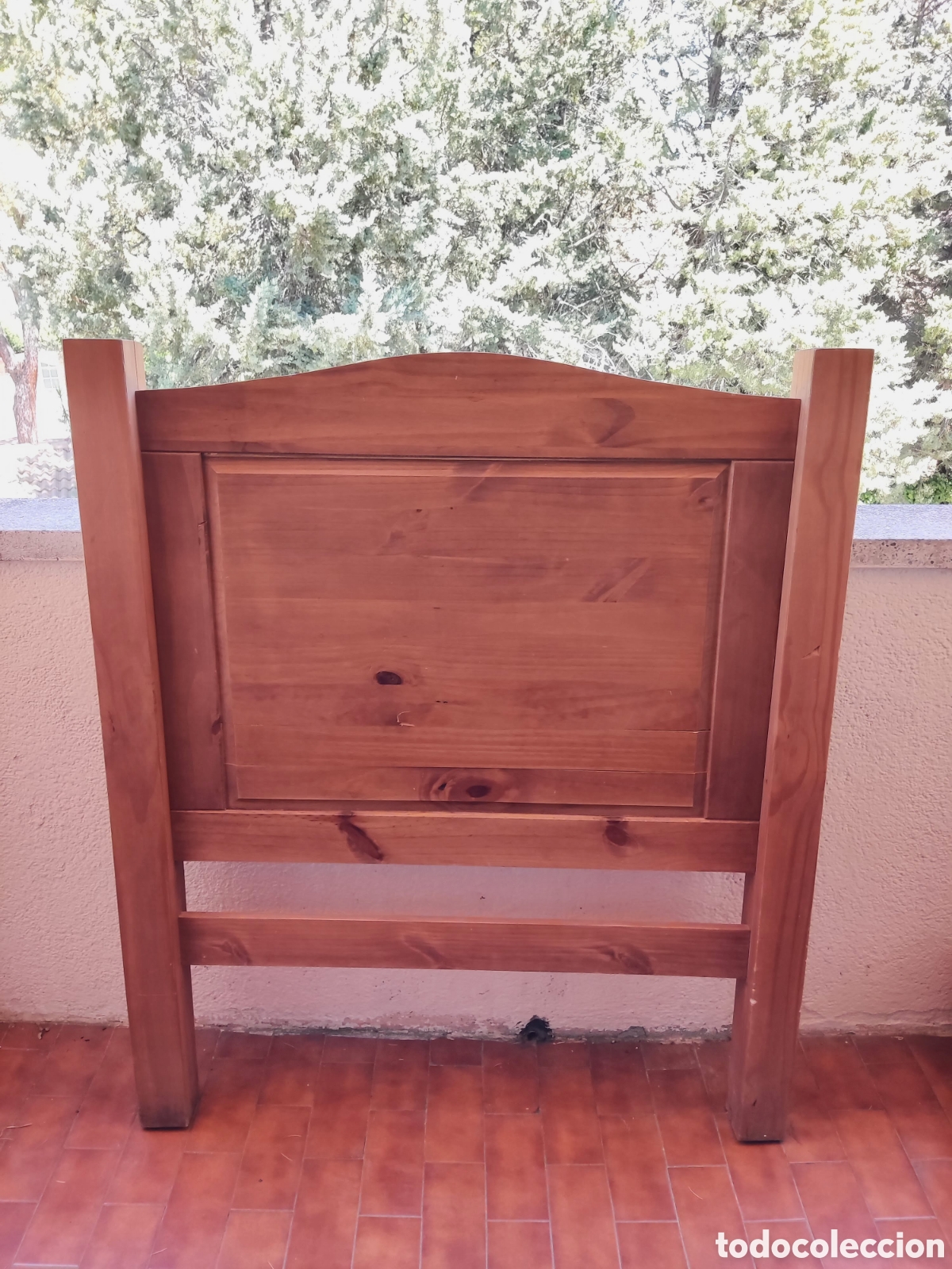 Vintage: Cabecero de madera maciza de cama 90 - Foto 4