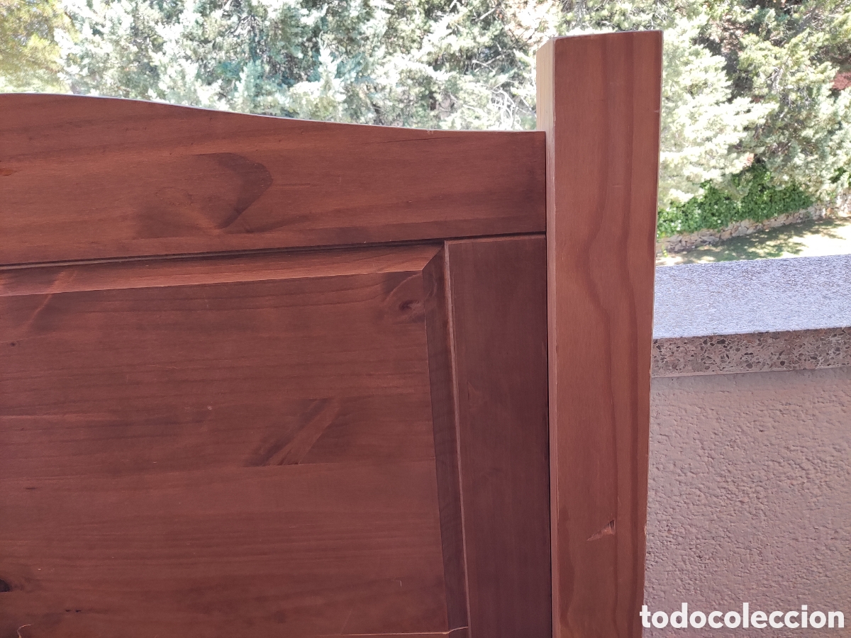 Vintage: Cabecero de madera maciza de cama 90 - Foto 6
