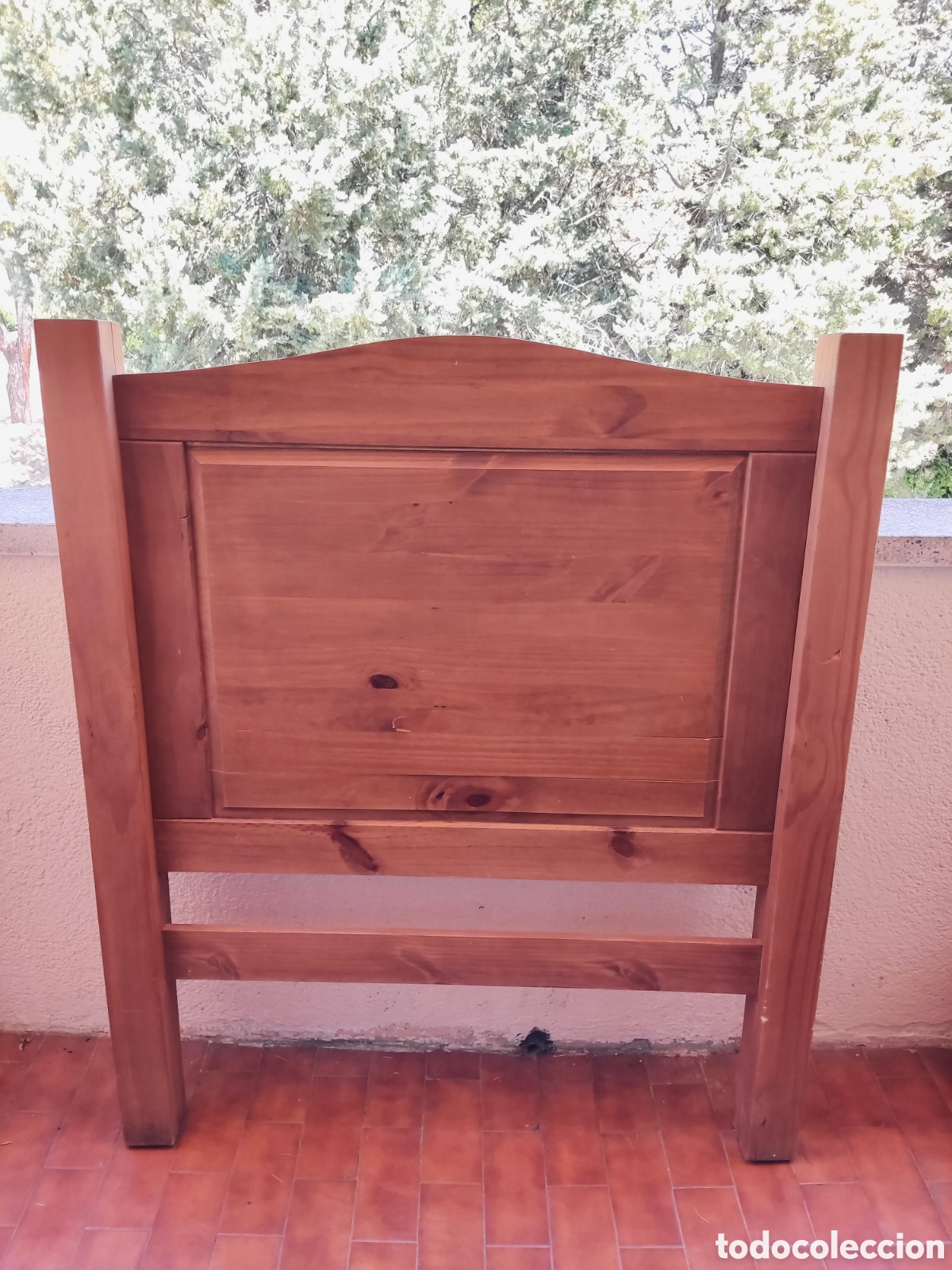 Vintage: Cabecero de madera maciza de cama 90 - Foto 10