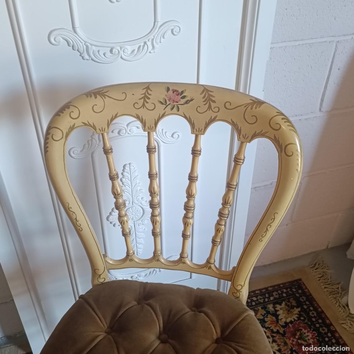 Vintage: PAREJA DE SILLAS ESTILO NAPOLE&Oacute;N. - Foto 5
