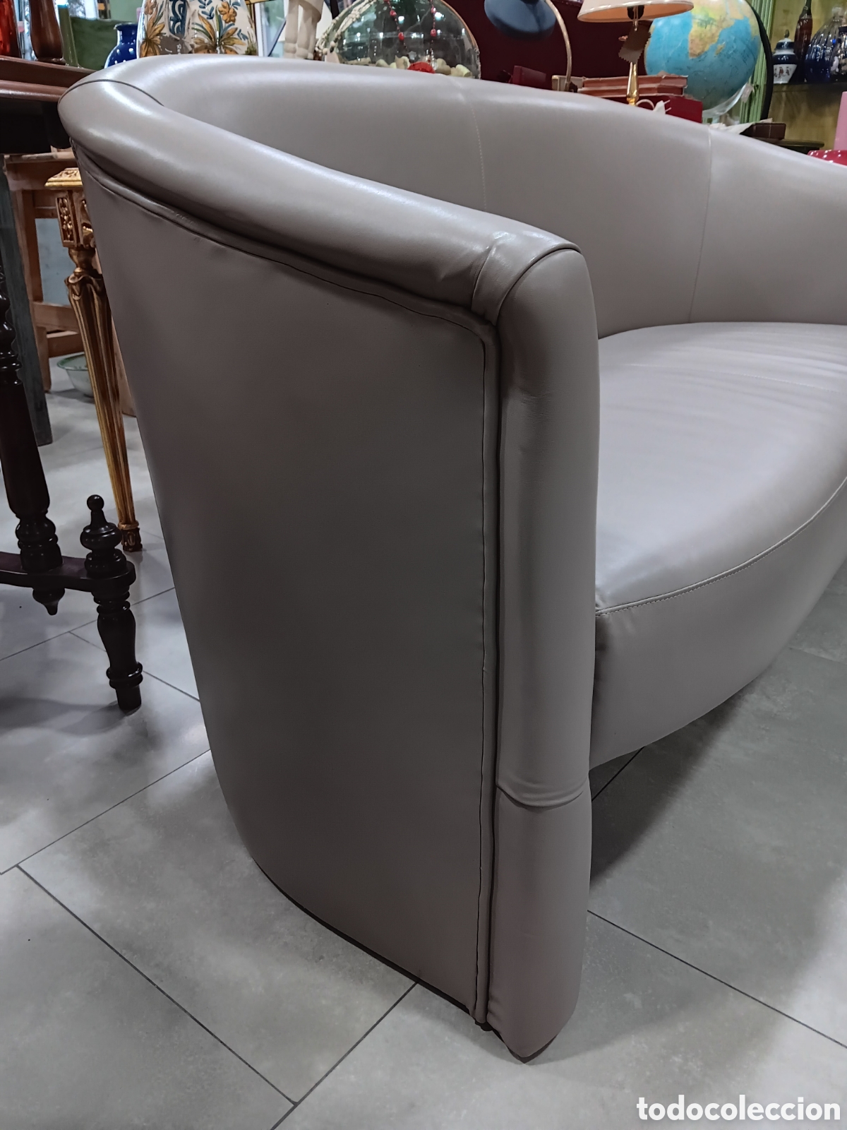 Vintage: SOFA EN PIEL MARCA VALENTI - Foto 2