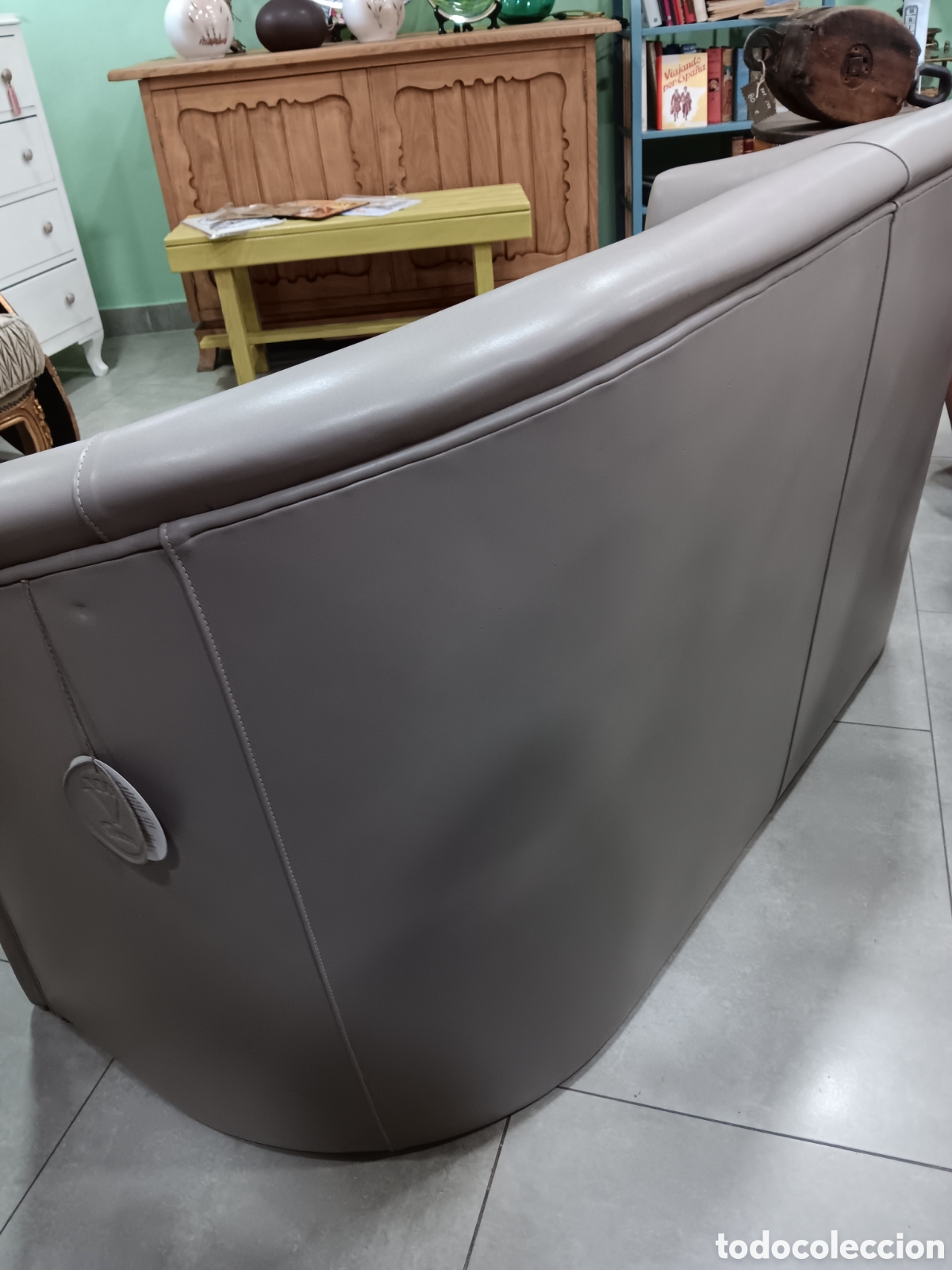Vintage: SOFA EN PIEL MARCA VALENTI - Foto 7