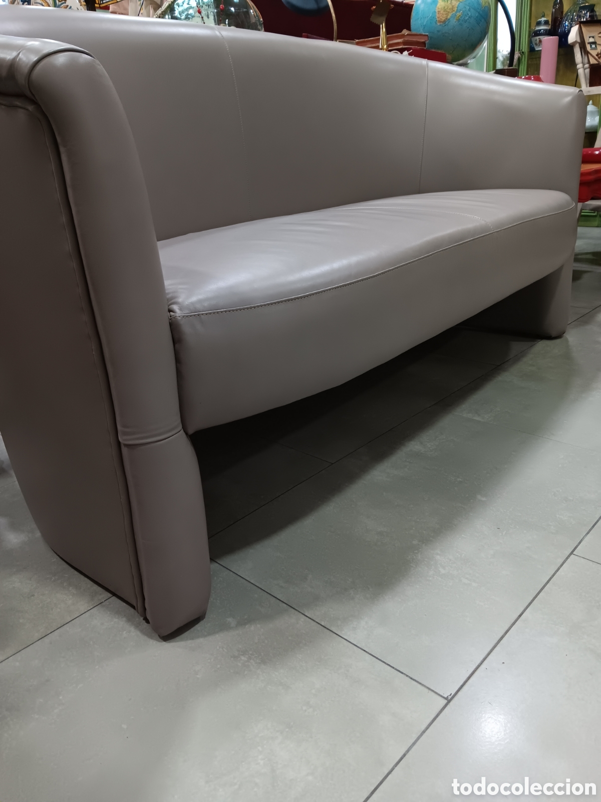 Vintage: SOFA EN PIEL MARCA VALENTI - Foto 9