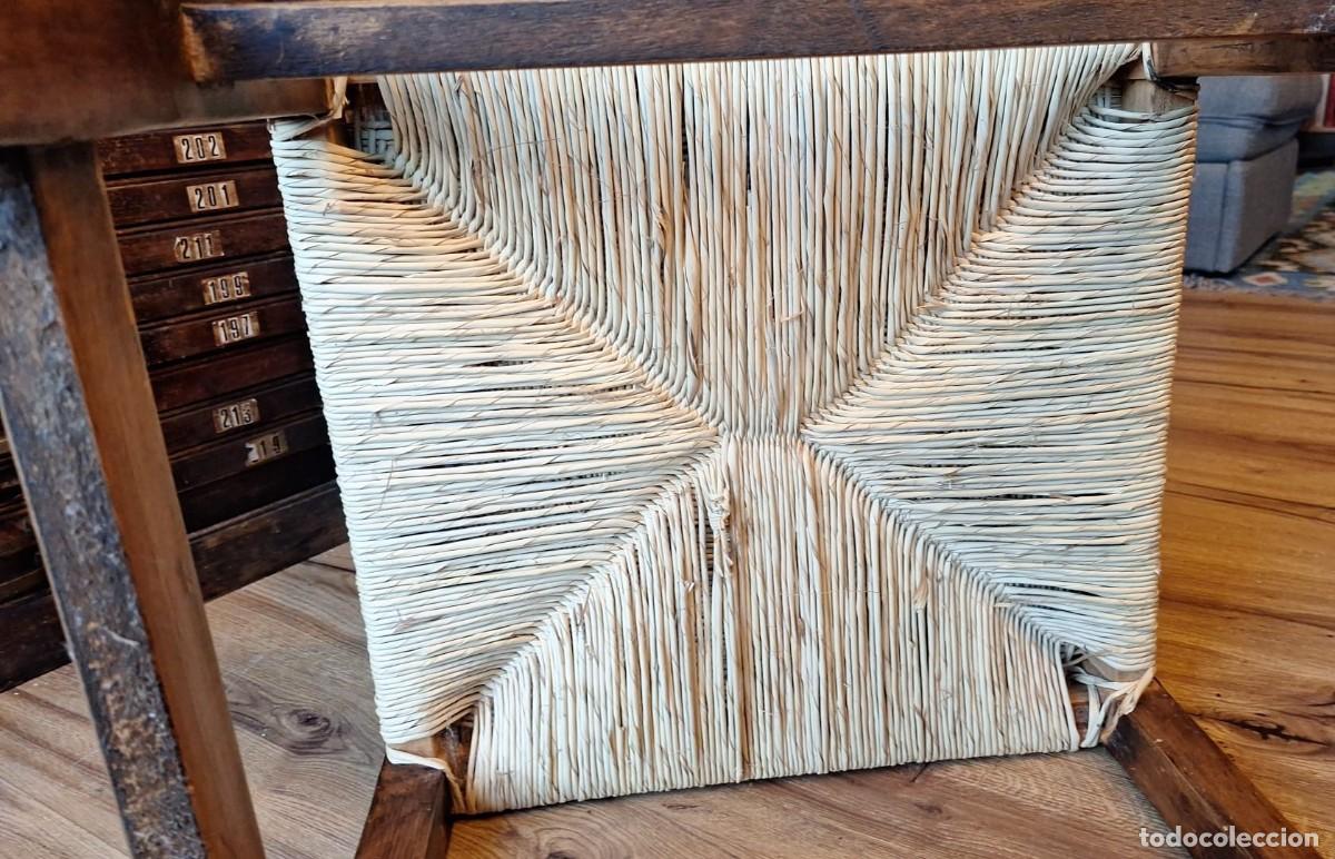 Vintage: Antiguo Sill&oacute;n de Madera y Mimbre - Foto 7
