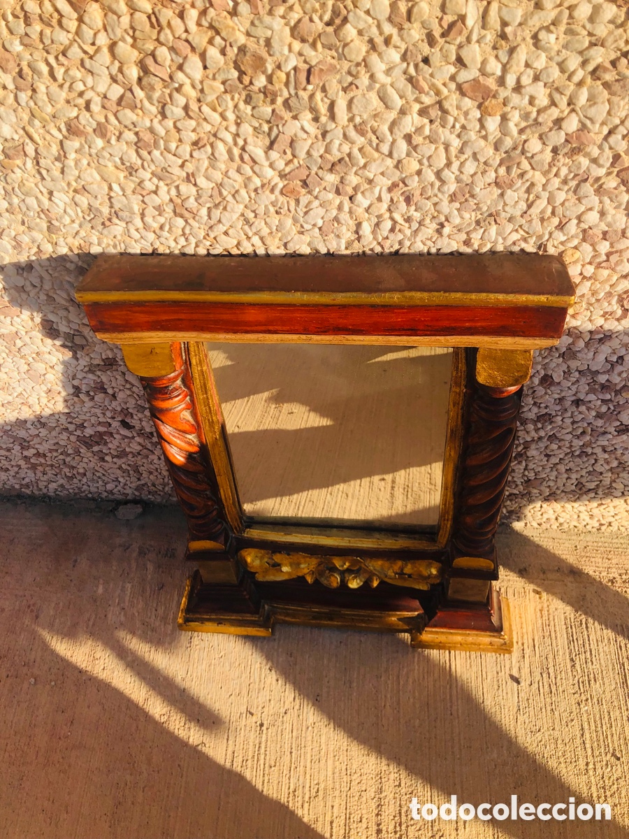 Vintage: Espejo de Madera acabado artesanal - Foto 2