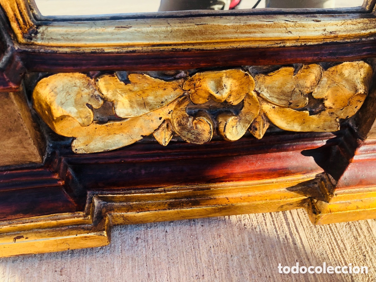 Vintage: Espejo de Madera acabado artesanal - Foto 4