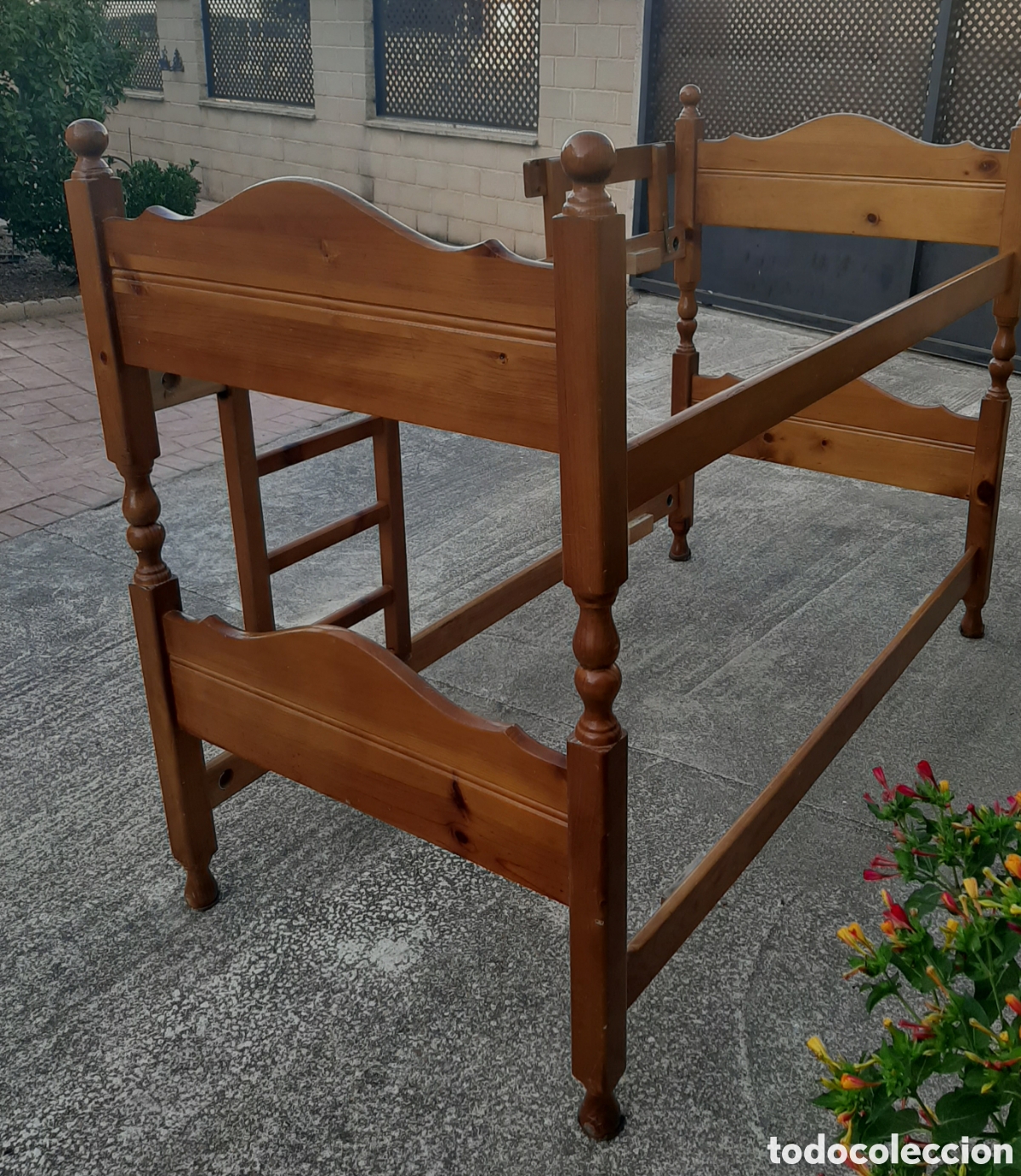 Vintage: Litera de madera maciza, cama muy robusta - Foto 5