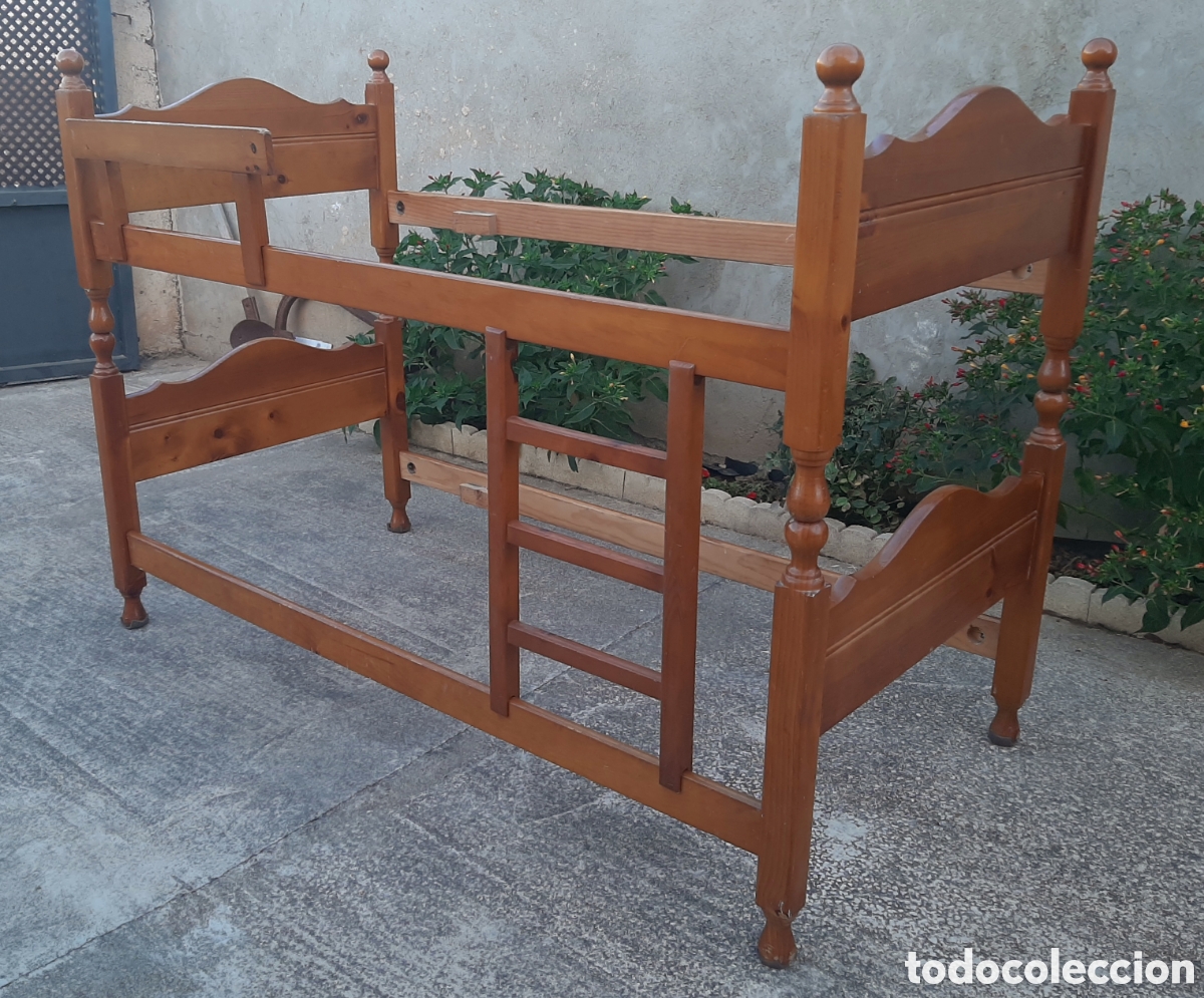 Vintage: Litera de madera maciza, cama muy robusta - Foto 1