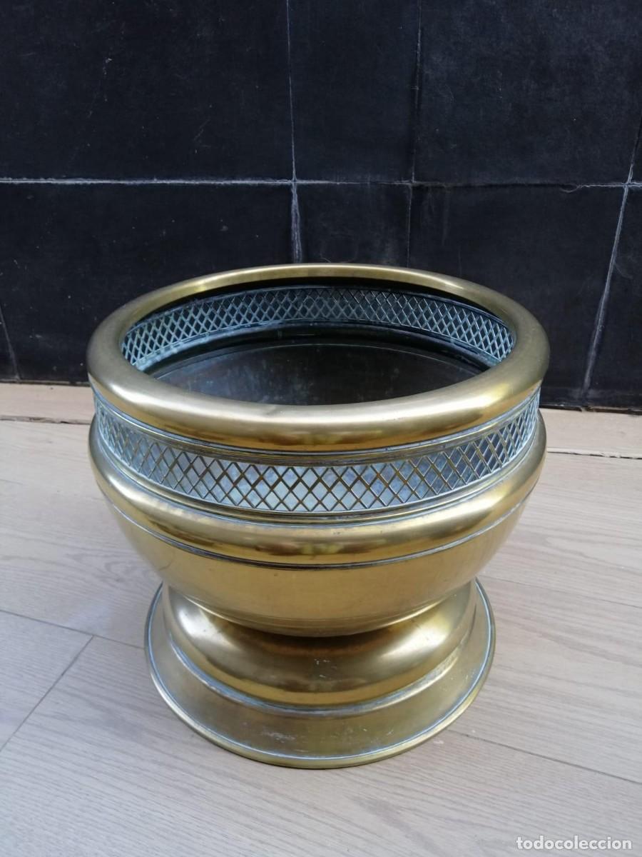 Vintage: MACETERO DE BRONCE DE 60 CM - Foto 1