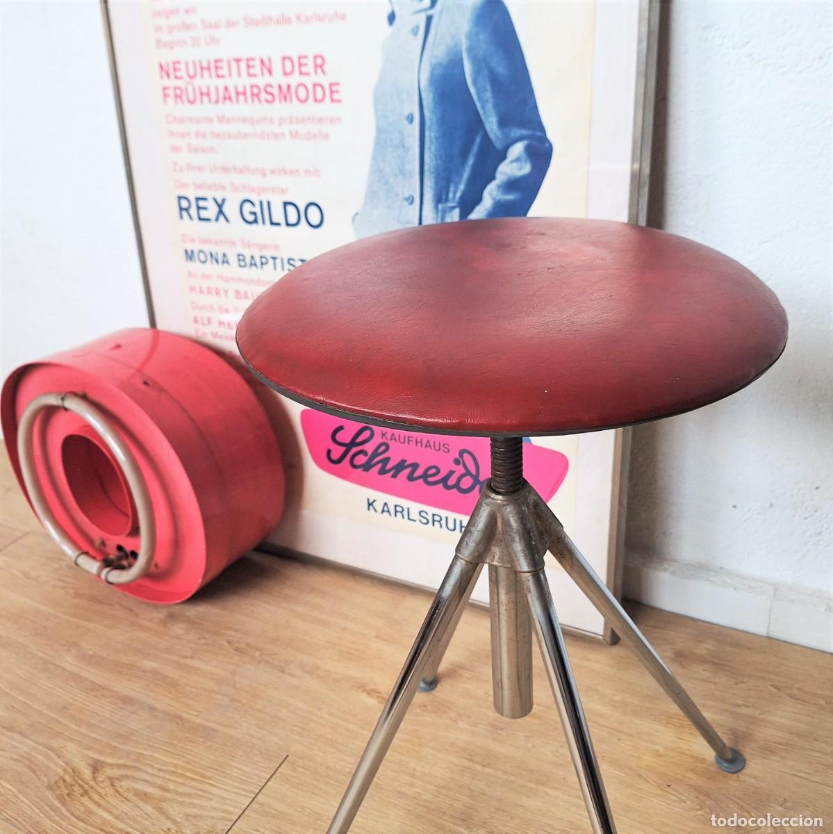 Vintage: Taburete vintage regulable. 1960 - 1965 - Foto 1