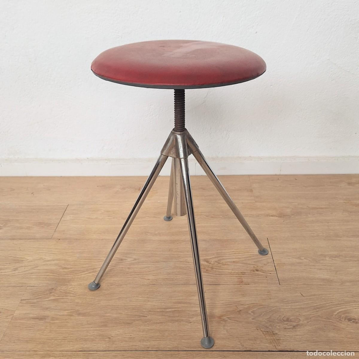Vintage: Taburete vintage regulable. 1960 - 1965 - Foto 2
