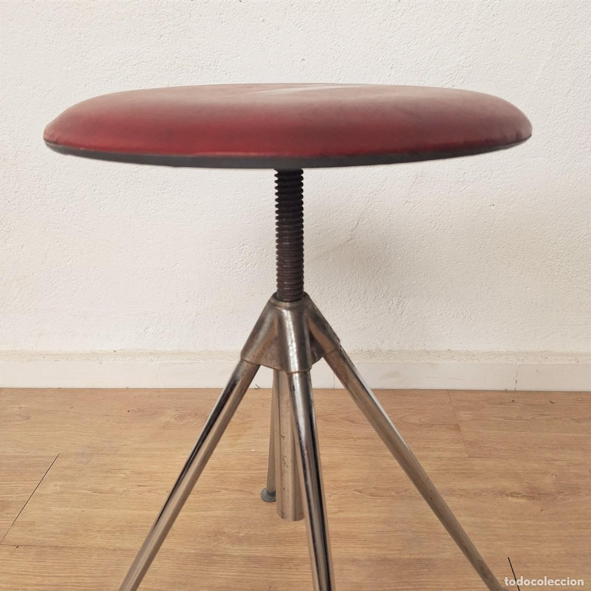 Vintage: Taburete vintage regulable. 1960 - 1965 - Foto 3