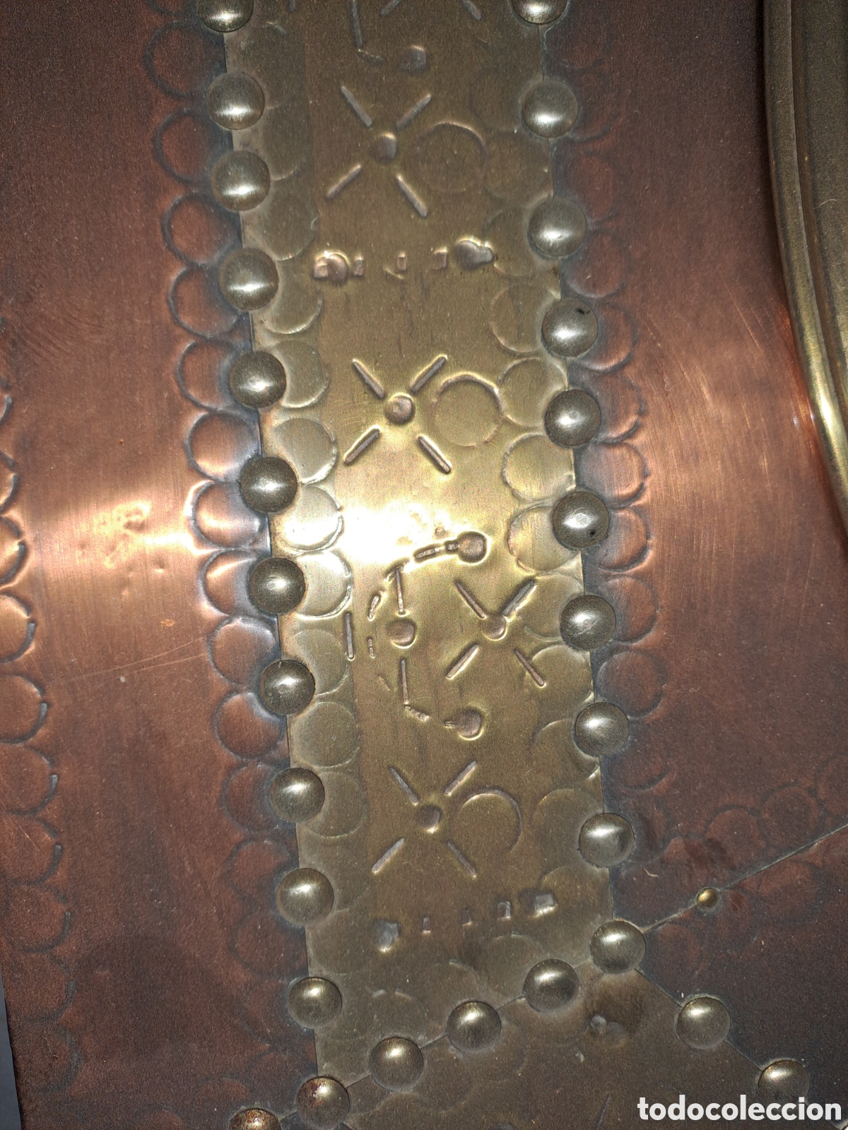 Vintage: Conjunto de mesa y brasero de lat&oacute;n - Foto 6