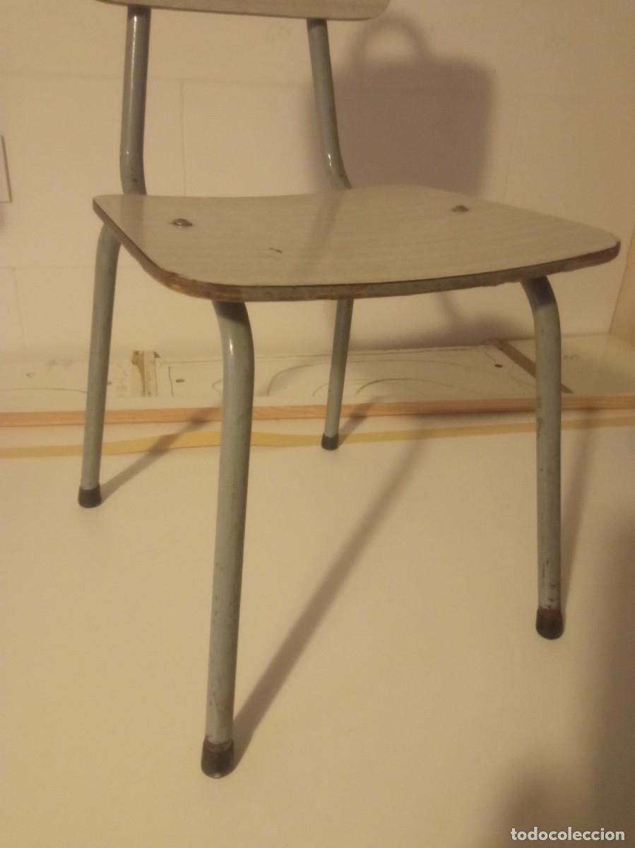 Vintage: silla infantil formica y hierro - Foto 3