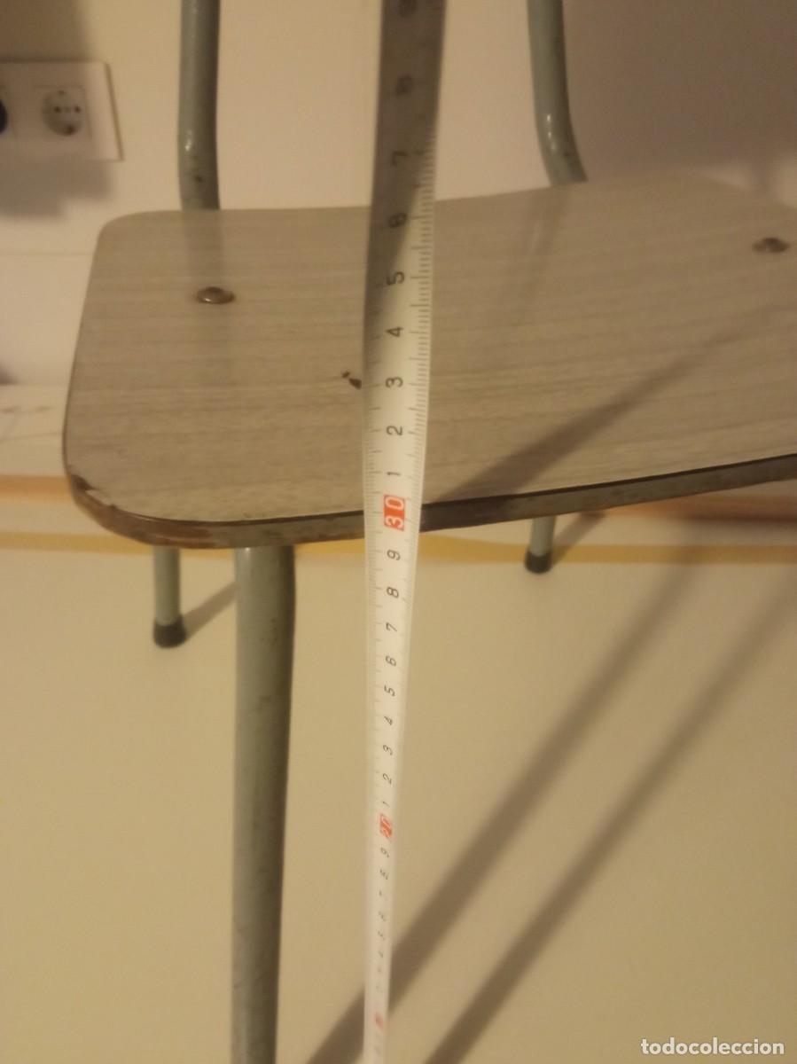 Vintage: silla infantil formica y hierro - Foto 4