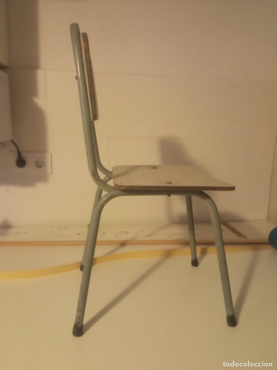 Vintage: silla infantil formica y hierro - Foto 5
