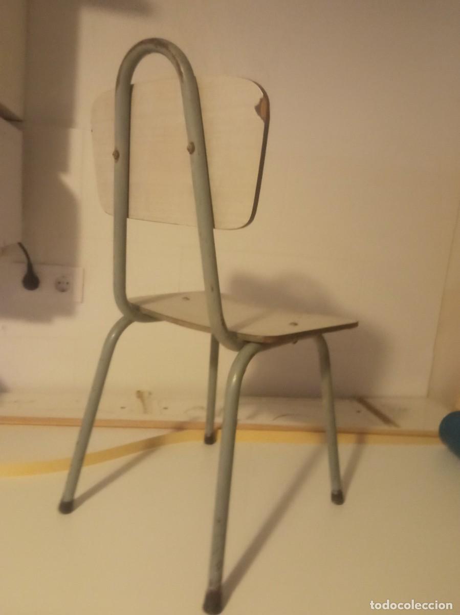 Vintage: silla infantil formica y hierro - Foto 6