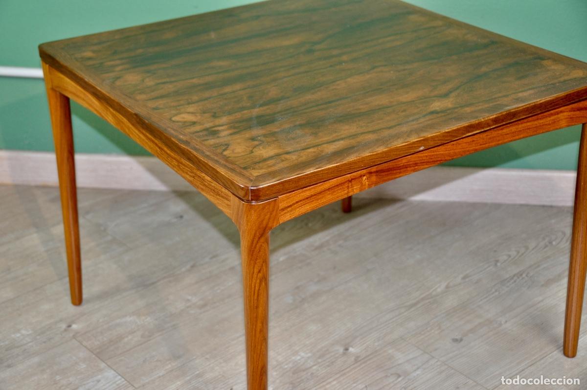 Vintage: Mesa auxiliar danesa en madera de palisandro - Foto 4