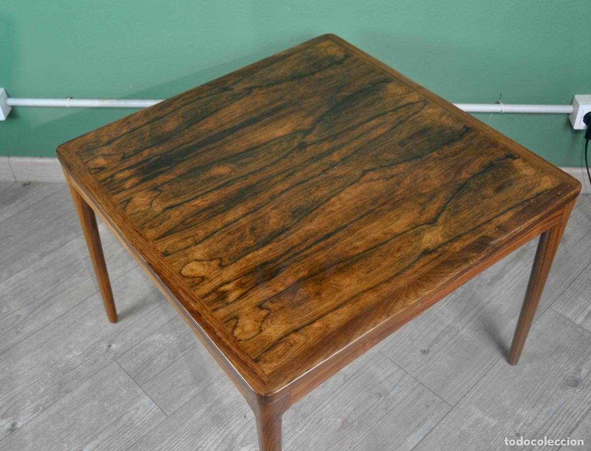 Vintage: Mesa auxiliar danesa en madera de palisandro - Foto 5