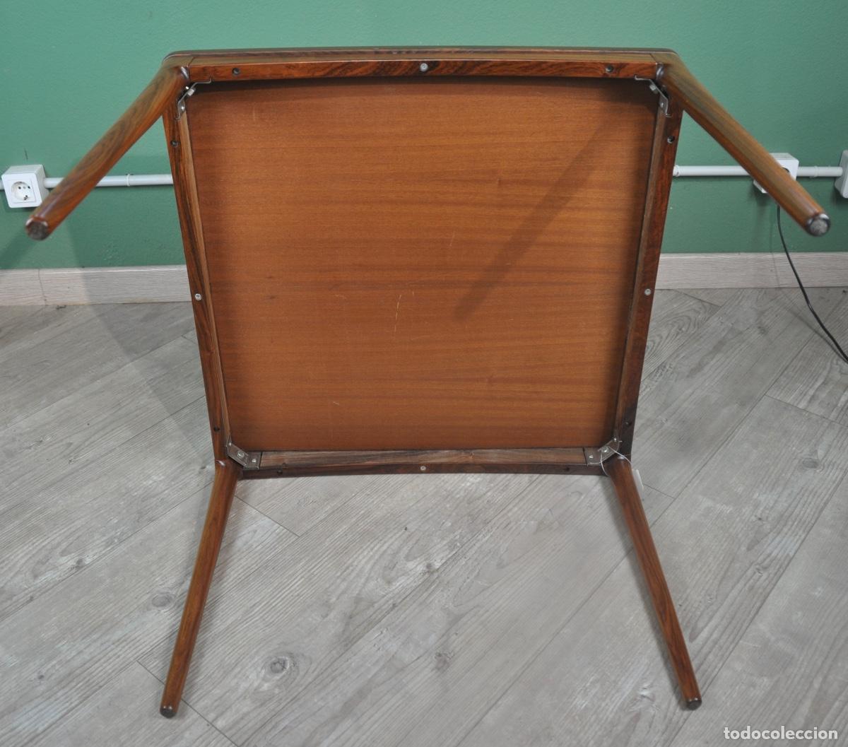 Vintage: Mesa auxiliar danesa en madera de palisandro - Foto 6